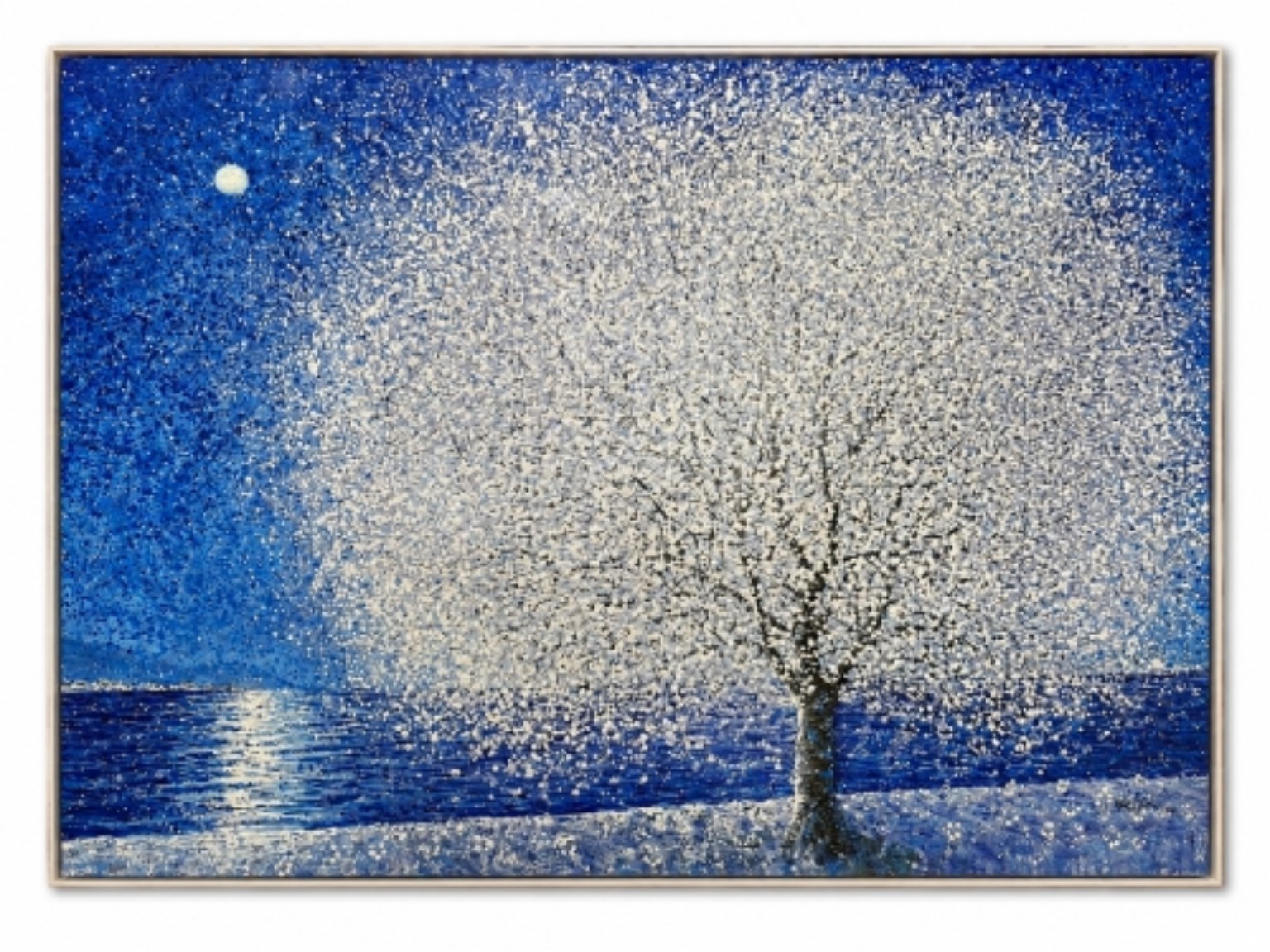 Je Shen, opera blu con albero bianco