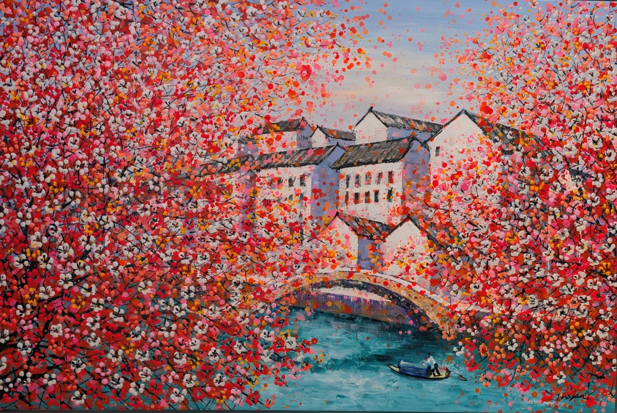 Je Shen, Orange Landscape 1